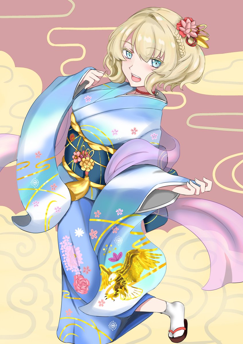 コロラド「日本に来たら着てみたかったのよね、和服。どう?なかなか似合うでしょ?」 