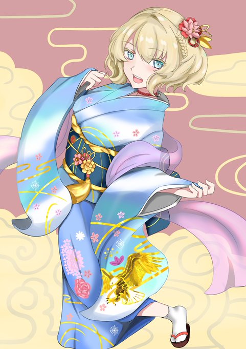 コロラド「日本に来たら着てみたかったのよね、和服。どう?なかなか似合うでしょ?」 