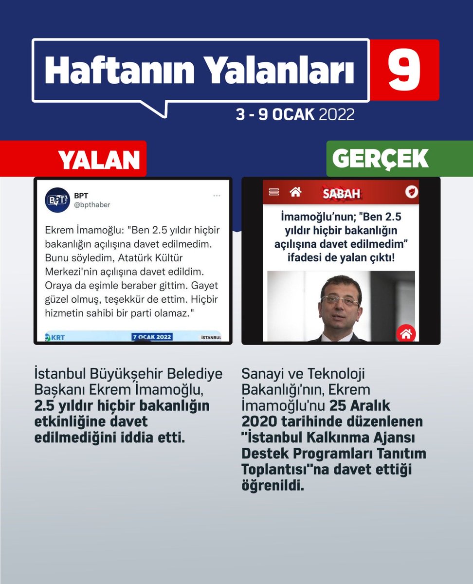 Haftanın yalanları