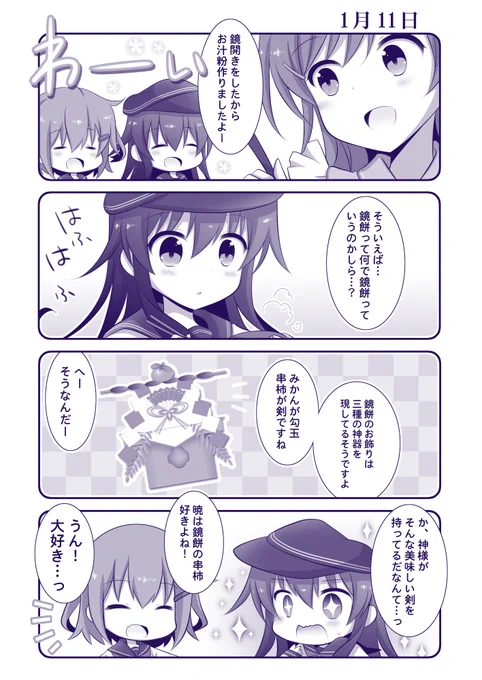 鏡開きの日なので～(再掲)#艦これ 