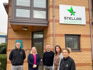 stellardelivery's tweet photo. Great start to the week! A visit from 7 times British speedway champion @scottnicholls78 
#sponsorship-visit https://t.co/fHNYxr4A9f