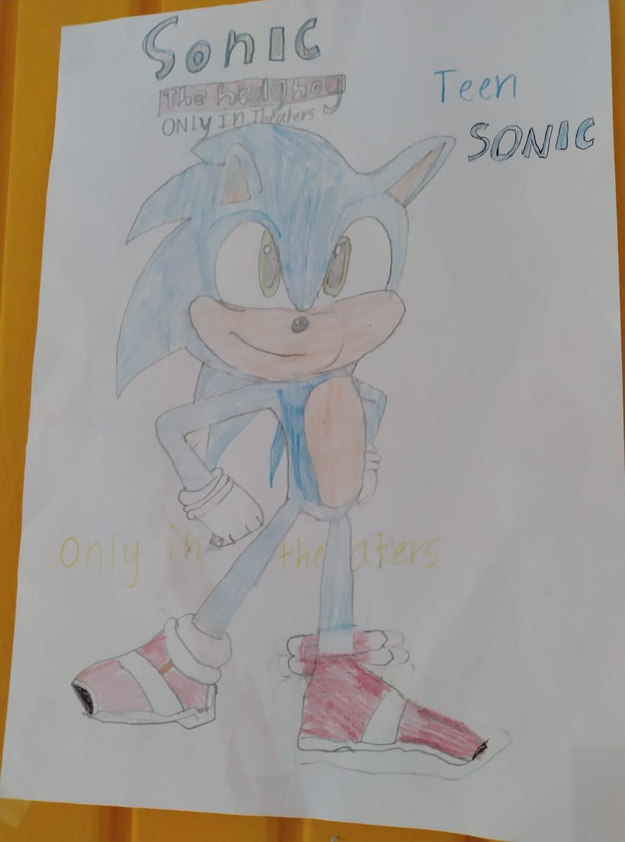 InjetyRama's tweet photo. My son is a very big fan of @sonic_hedgehog and has drawn a lot of pencil sketches, happy to share them with everyone. 
#SonicTheHedgehog #sonicforce game https://t.co/EAEIGCa1uK