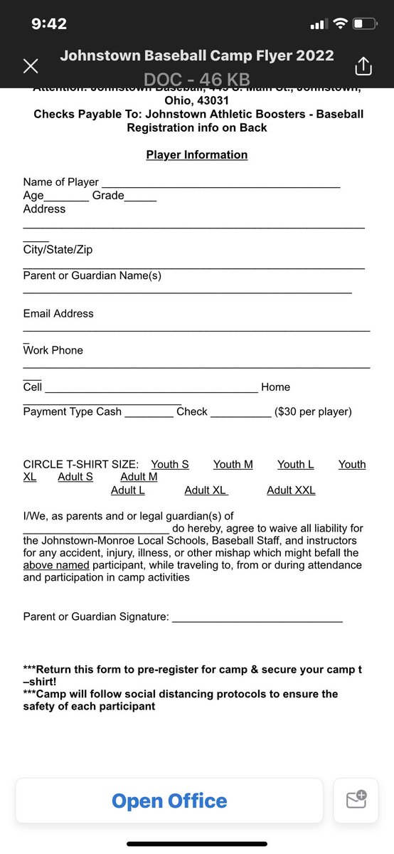 Looking forward to this opportunity to give back to the future Johnstown baseball players. Go Johnnies⚾️⚾️⚾️