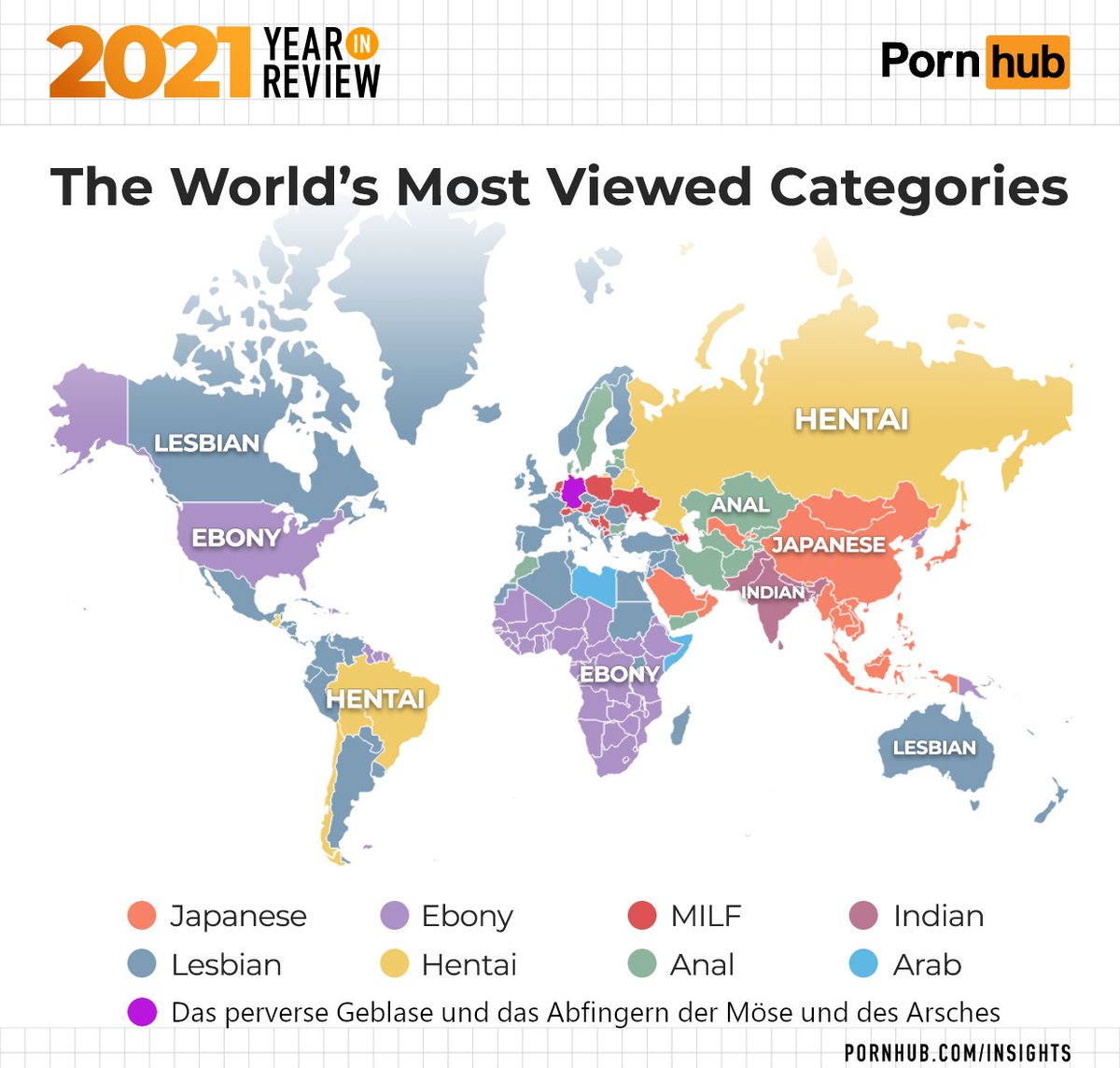 pornhub hat so map gedroppt mit den meistgesehenen porn kategorien nach länder 