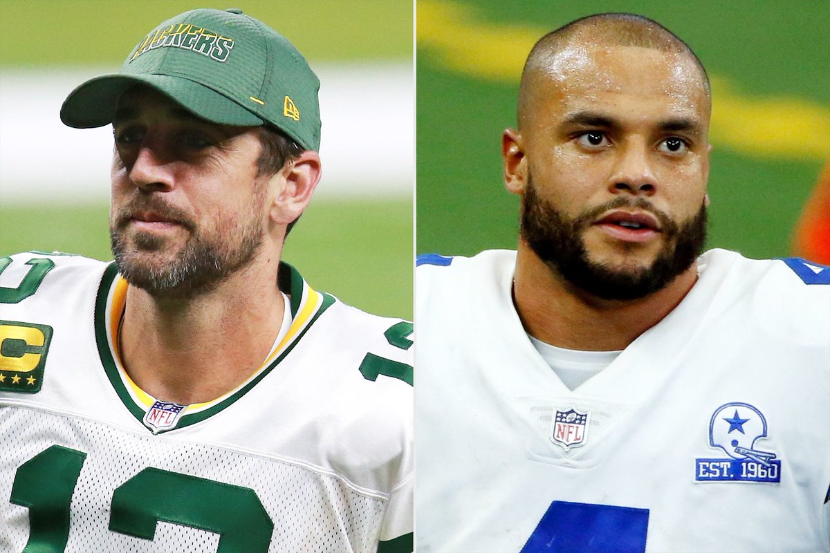 Dak Prescott and Aaron Rodgers are the only QBs this season to pass for at least 4000 yards and 35 TDs with 10 or fewer INTs. #DallasCowboys #Dak #DakPrescott #CowboysNation