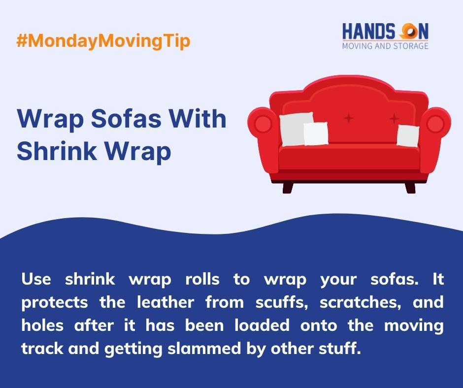 handsonmoving's tweet image. Use shrink wrap to wrap your sofas.
#PackingSofa #PackingCouch #MondayMovingTip #ShrinkWrap #HandsOnMoving