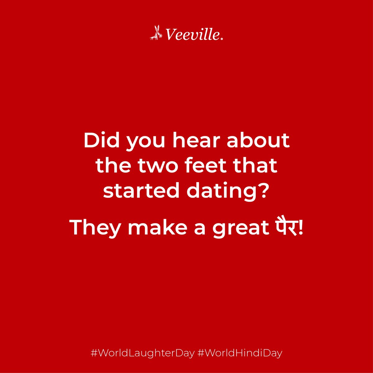 Veeville's tweet photo. It is World Laughter Day and also World Hindi Day so  here are some jokes, they all have a sprinkle of हिन्दी flavour to help you stay healthy and happy! Enjoy :)

#WorldLaughterDay #HindiDivas #Hindi #HindiJokes #Jokes #IndianJokes #Pun #LOL #Laughter

@vorkadyr @BentoWayne https://t.co/VjFILDcFtv