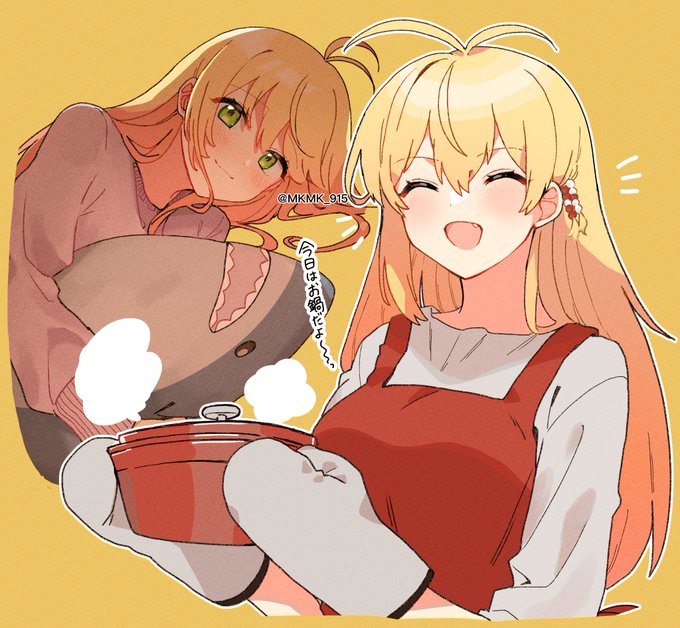 「blonde hair oven mitts」 illustration images(Popular)