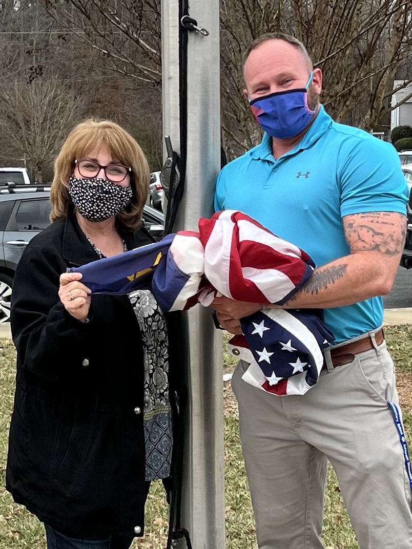 B_Gordon's tweet photo. When the students are absent for Flag Team, you step in and help out. @JeffersonElemWS #flagteam #standins @wsfcs #wsfcs https://t.co/5QGBf99LtY