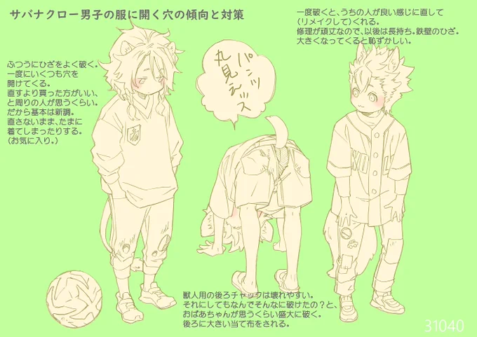 ふと思った、「🩳っていろんな破れ方するなぁ」をサバナクロー男子に表してもらいました。(お話にするような力はないので解説で。)
SSRカリム君が来てくれないまま正月が終わります。 