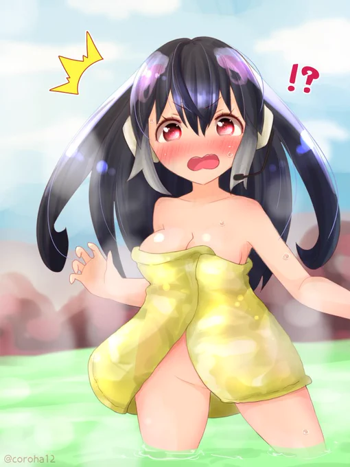 昨日 ももてつコラボで最下位だったケープチャンには バツゲームとして おんせんにはいっていただきました。 #けーぷあーと #新春けもV桃鉄コラボ祭り 
