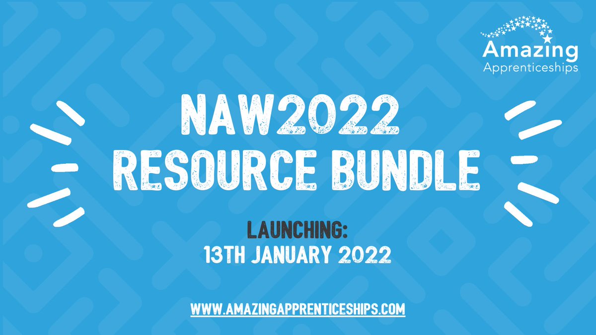 🚨 NAW announcement! 🚨 We'll be releasing a huge range of #NAW2022 resources at the end of this week, with something for everyone, including: #teachers, students, #parents & carers, employers, and #careers advisers! Get prepared for the biggest week in #apprenticeships!