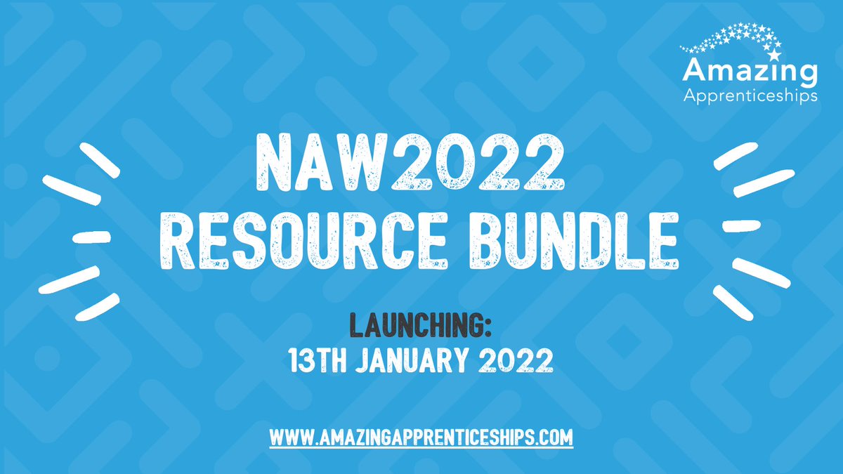 🚨 NAW announcement! 🚨

We'll be releasing a huge range of #NAW2022 resources at the end of this week, with something for everyone, including: #teachers, students, #parents &amp; carers, employers, and #careers advisers!

Get prepared for the biggest week in #apprenticeships!