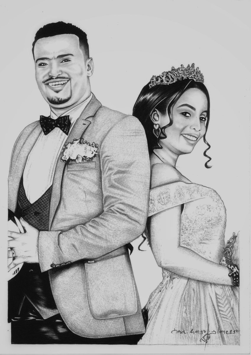በትዕዛዝ የተሰራ👰
size 40*60
Only pen sketch

Order urs...