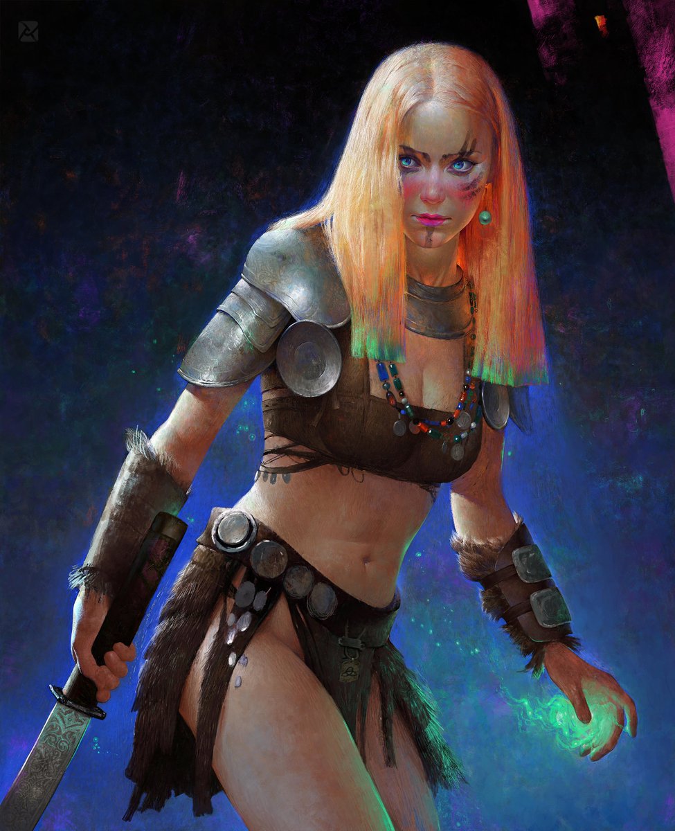 Elizar526's tweet photo. #conceptart #illustration #wip #girlportrait #fantasy #fantasyillustration #femalewarrior #katana #2dartist #art #rpg https://t.co/jkVaVksaJb