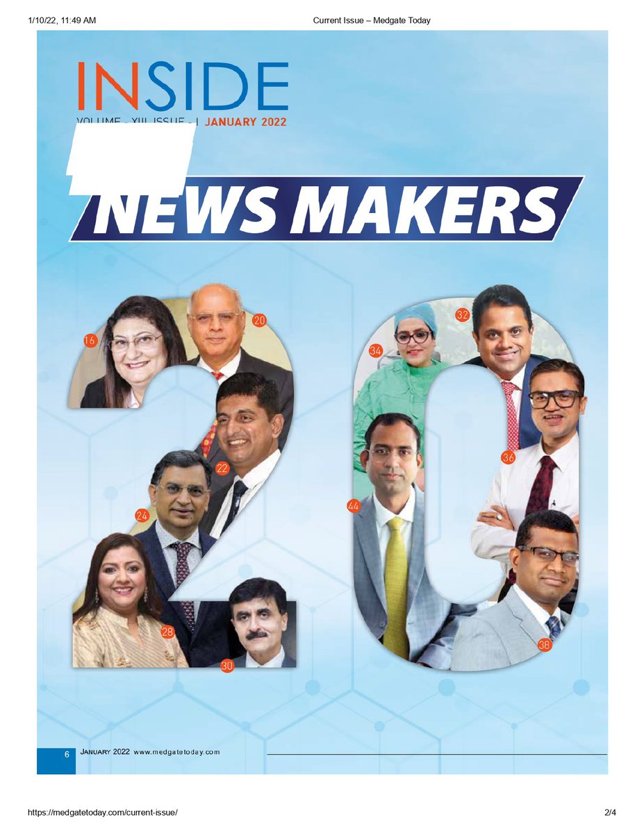 supervivekt's tweet photo. Honoured to be featured as one of the Top 22 News Makers of 2021.
Read my thoughts on how we have scaled #Medikabazaar to new heights, succeeded in untapped markets, and what 2022 holds for #healthcare and our organisation.
#NewsMakers2021 #Medtech #healthtech #medgatetoday https://t.co/6MDMhphsMs