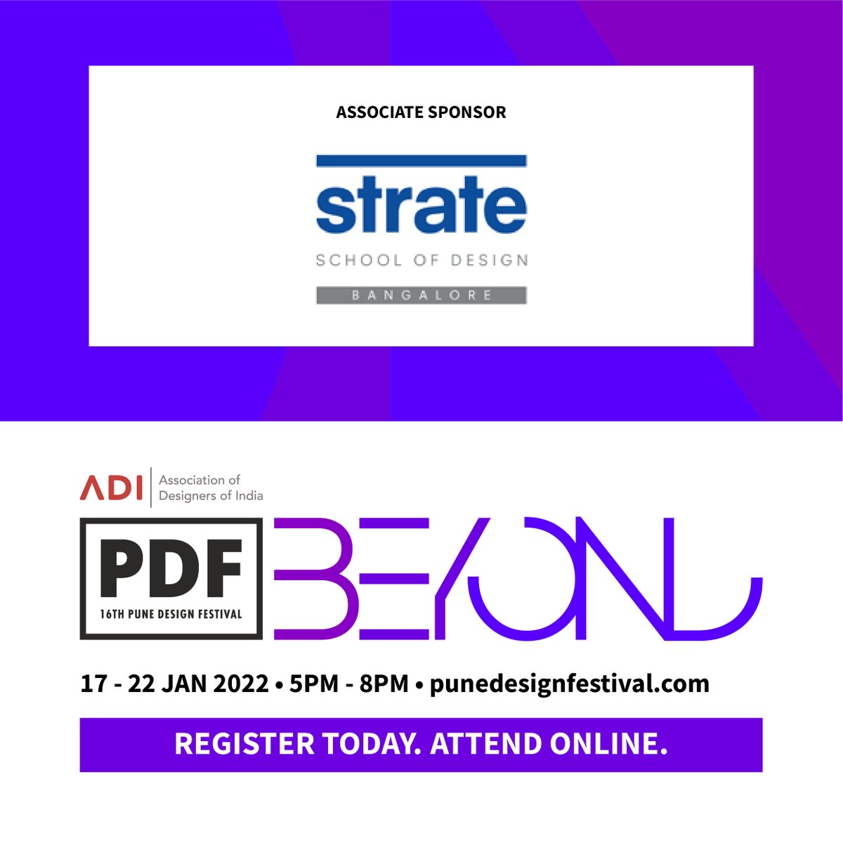 PuneDesignFest's tweet photo. PDF 2022 is glad to welcome Bangalore-based Strate School of Design as an Associate Partner for this edition.
#PuneDesignFestival #PDF #PDF2022 #ADI #DesignConclave #Pune https://t.co/dfvQKfOTG1