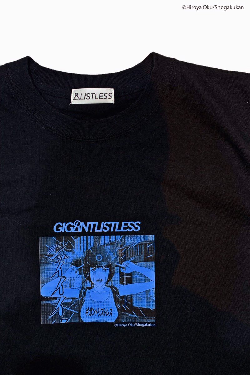 Listless リストレス Papico L S T Shirts Col White Black Size M L Xl 6 800 7 480 Tax Incl 単行本6巻の表紙イラストを使用したロングtシャツ 左袖にはパピコの目をプリント 着心地の良いサイズ感で年中着ていただけるアイテム
