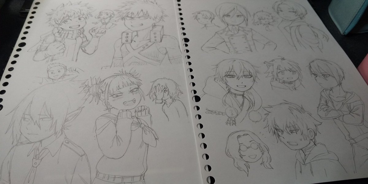 いっぱい描いてる 