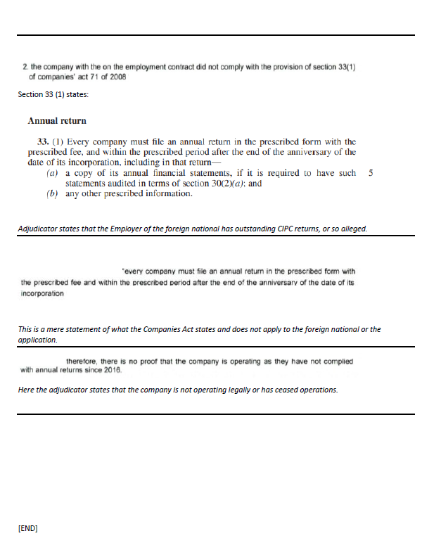 DHA_DecisionsMP's tweet photo. Another non-sensical rejection given by the #DHA for a visa application for a #CSV in the category of #CGM.
Can anyone make real sense of this rejection?
@SADHomeAffairs
@PresidencyZA
@the_dti
@PConHomeAffairs
@DIRCO_ZA 
#zimbabwe 
#zimbabweans https://t.co/wGiQcI7vvK