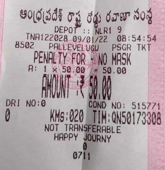 ArogyaAndhra's tweet photo. Watch out!! If you are out in public without a mask.
A penalty of Rs.50 is being imposed on passengers travelling in APSRTC for not wearing a mask.
Your safety is our priority.
#WearMask #MaintainSafeDistance #GetVaccinated #APFightsCorona https://t.co/OVm9aHfr5Q