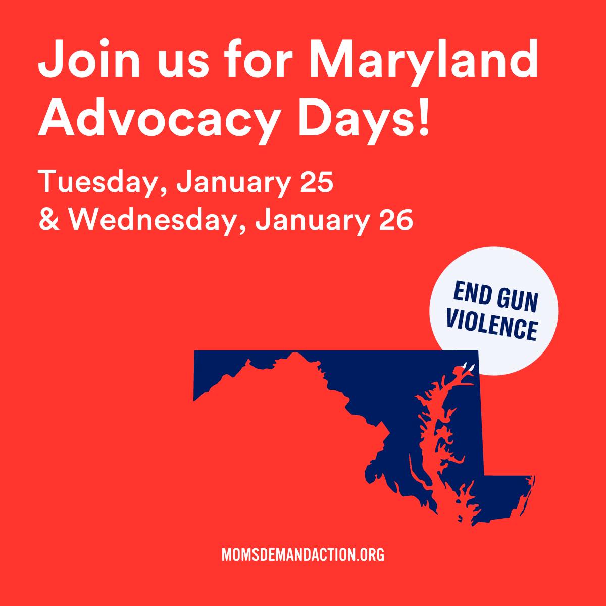 NancyEv07727172's tweet photo. Join me and Maryland @MomsDemand volunteers, survivors, &amp; @StudentsDemand leaders on January 25 &amp;26 for our Advocacy Days as we work to make our state safe from gun violence.  That's my #MondayMotivation. RSVP: https://t.co/mstGM4pA7C #MDGA22 #MDpolitics https://t.co/sR6wnkBTLi