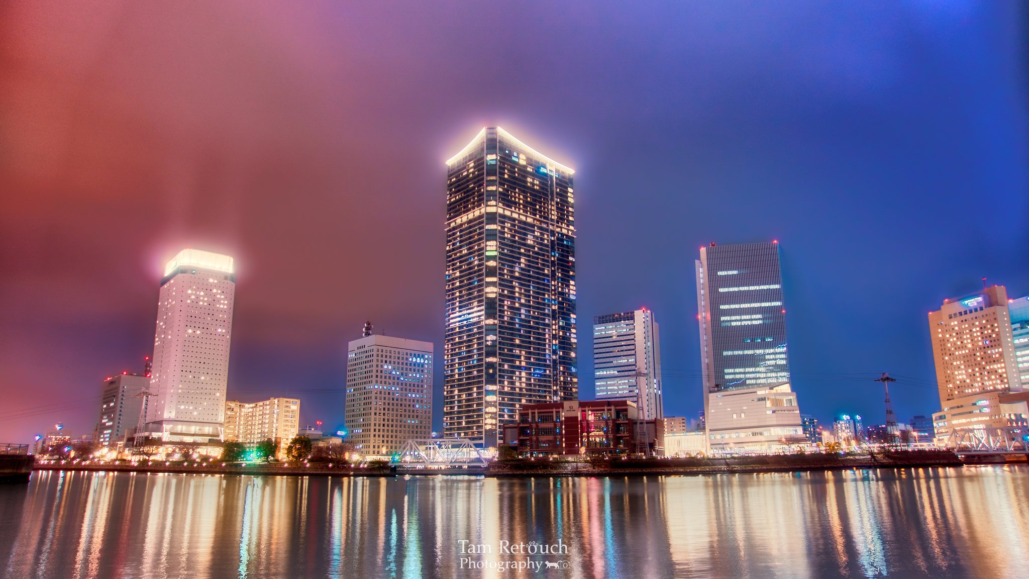 Tam Retouch Photography 横浜コスモワールド裏からの景色 横浜 みなとみらい 横浜夜景 夜景 Photoart T Co Ojfnn7l7h0 Twitter