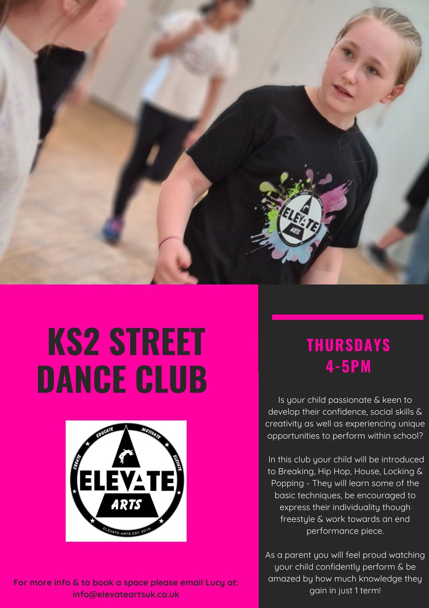 Excited to start delivering our brand new dance club at <a href="/ArkPriory/">Ark Priory</a> this Thursday and looking forward to meeting everyone!

Still time to sign up! 🤩