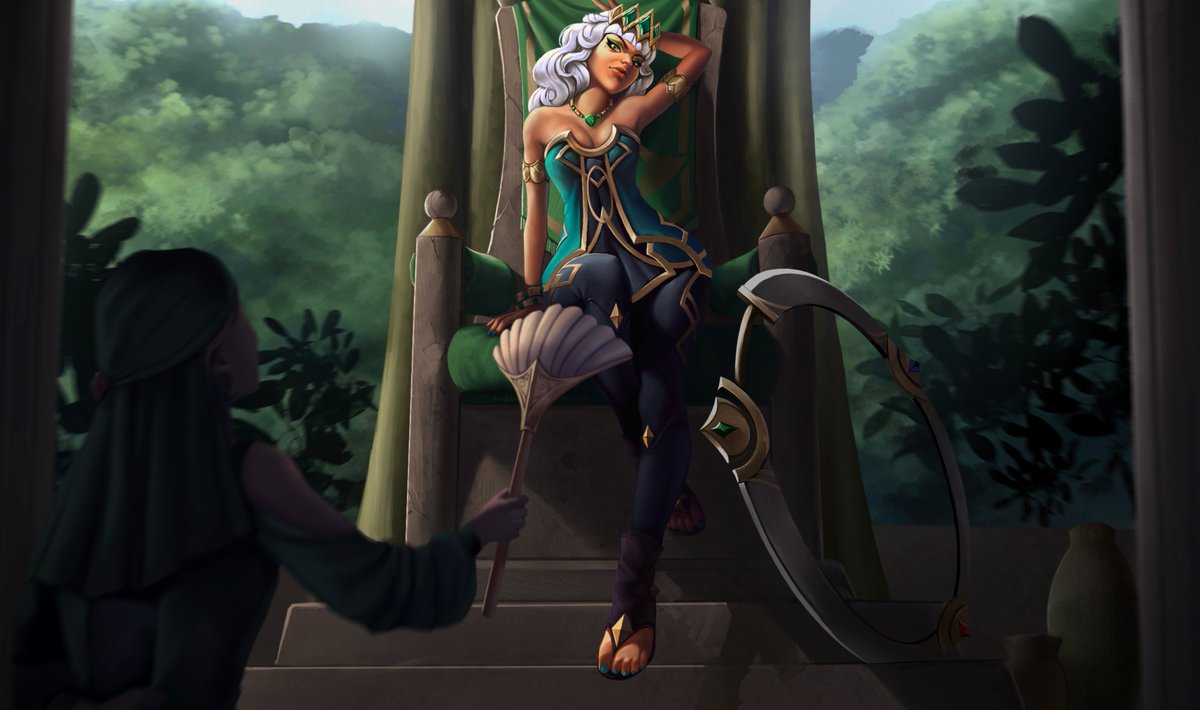 "There goes Qiyana! She is so much better than all nine of her sisters; I can't believe she's not our queen."
#fanart #qiyana #LeagueOfLegendsFanArt #LeagueOfLegends #myart