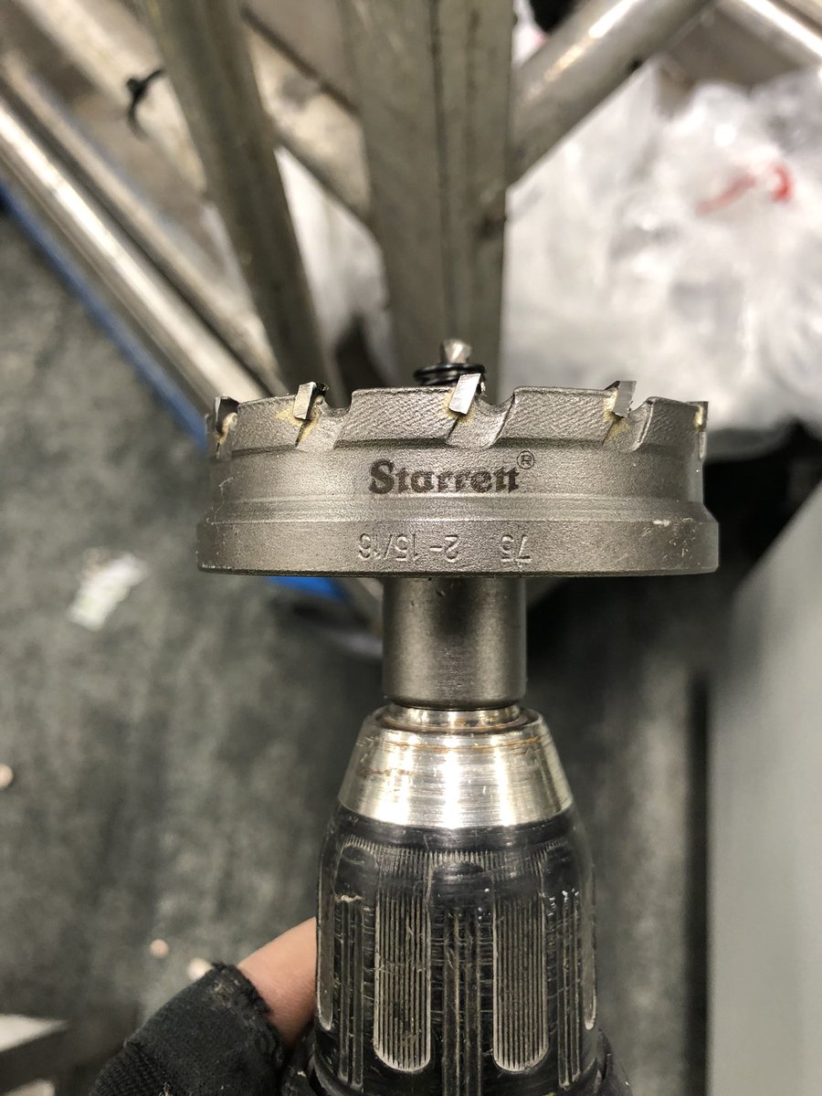 Two holes through 10mm stainless done in minutes thankyou <a href="/Starrett_UK/">Starrett UK</a>