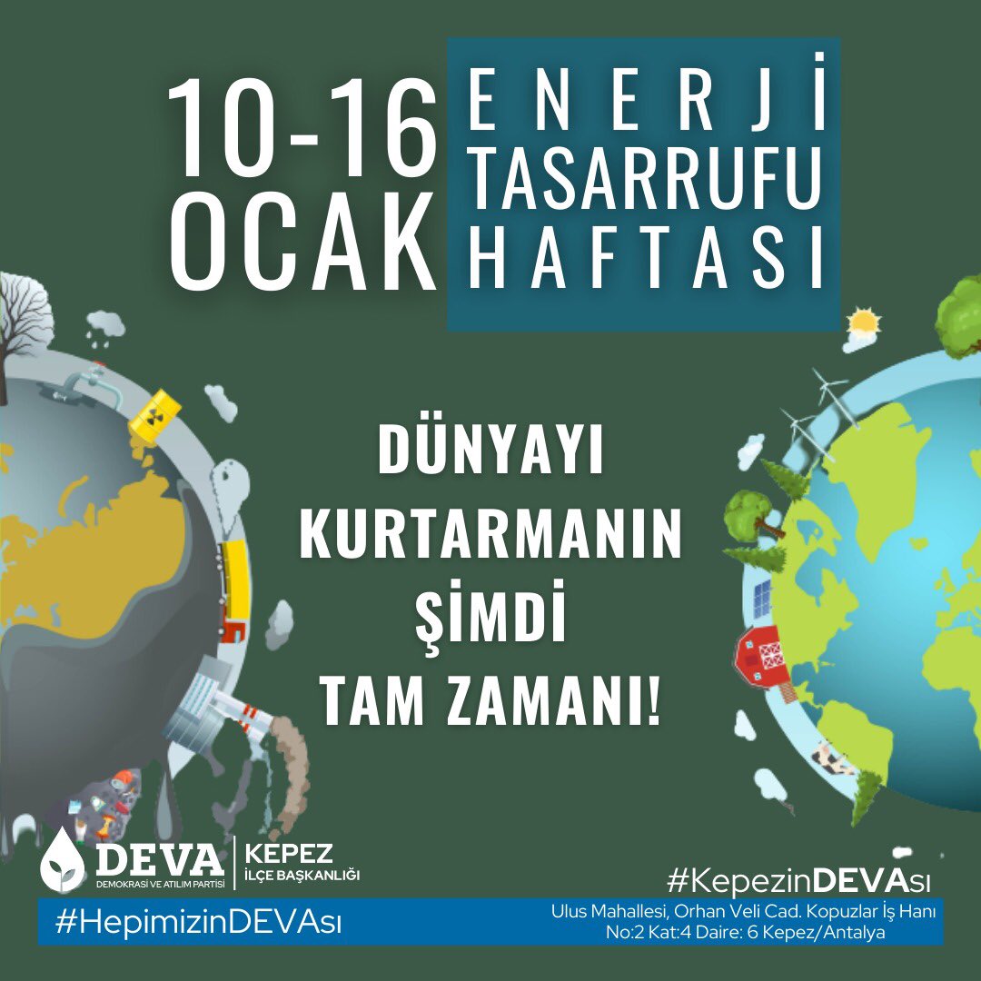 Dünyayı kurtarmanın şimdi tam zamanı! #enerjitasarrufuhaftası