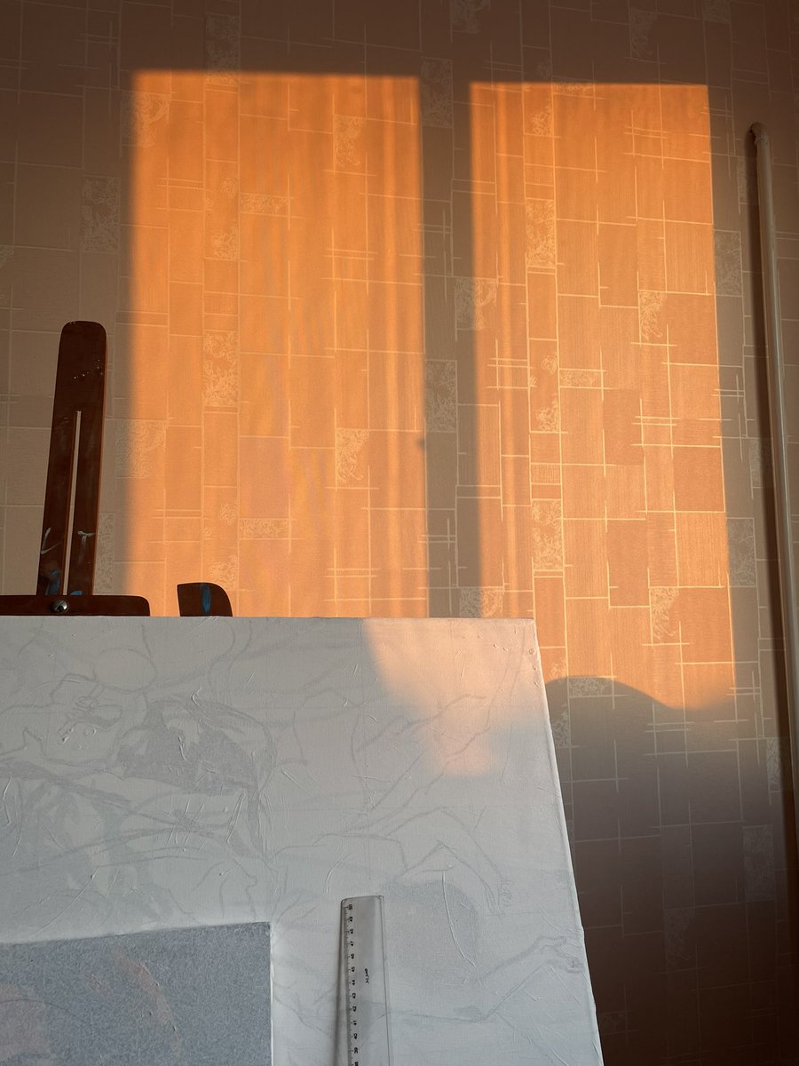 NeginYarhamidi's tweet photo. Another day spending all the time with my brushes, colors, sunset and its indescribable peace... https://t.co/AUstanbiPM