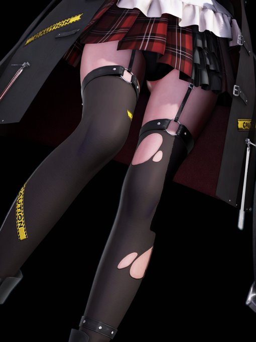 破れストッキングっていうなかなかフェチなデザインに透けも追加します 