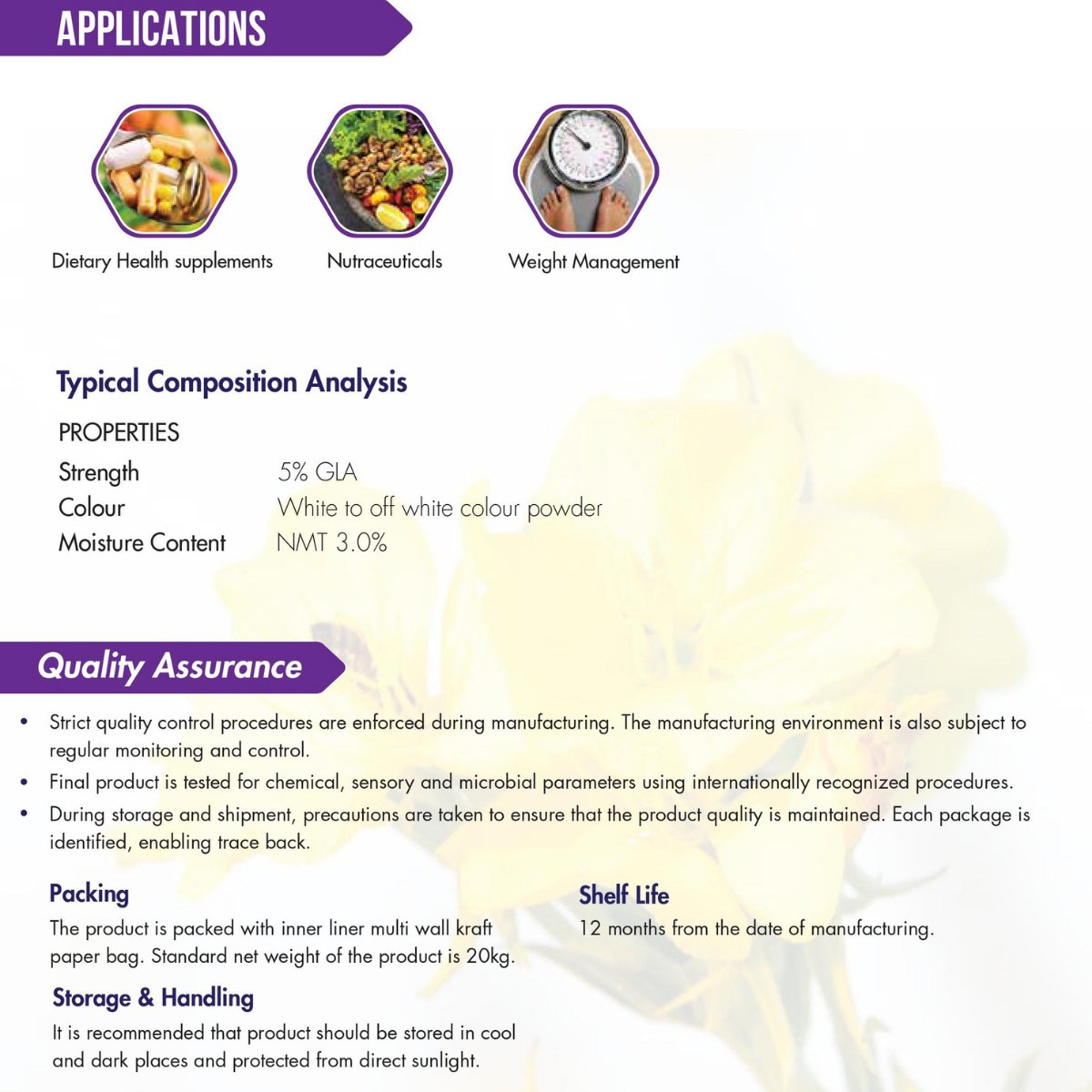 ZLifesciences's tweet image. #ZeoPure offers #EveningPrimRoseOil (EPRO) is made from the seeds of the flowers of a plant native to North America.
Get Quote : lnkd.in/etyX4__k
Download our E-Brochure : lnkd.in/eHxykF2W
Visit us : zeon.co.in
#foodingredients  #zeonlifesciences