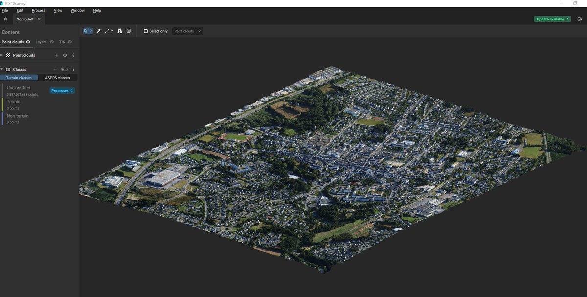 30go d'un nuage de points hyperdense dans #pix4dsurvey <a href="/pix4d/">pix4d</a>  too easy :-)