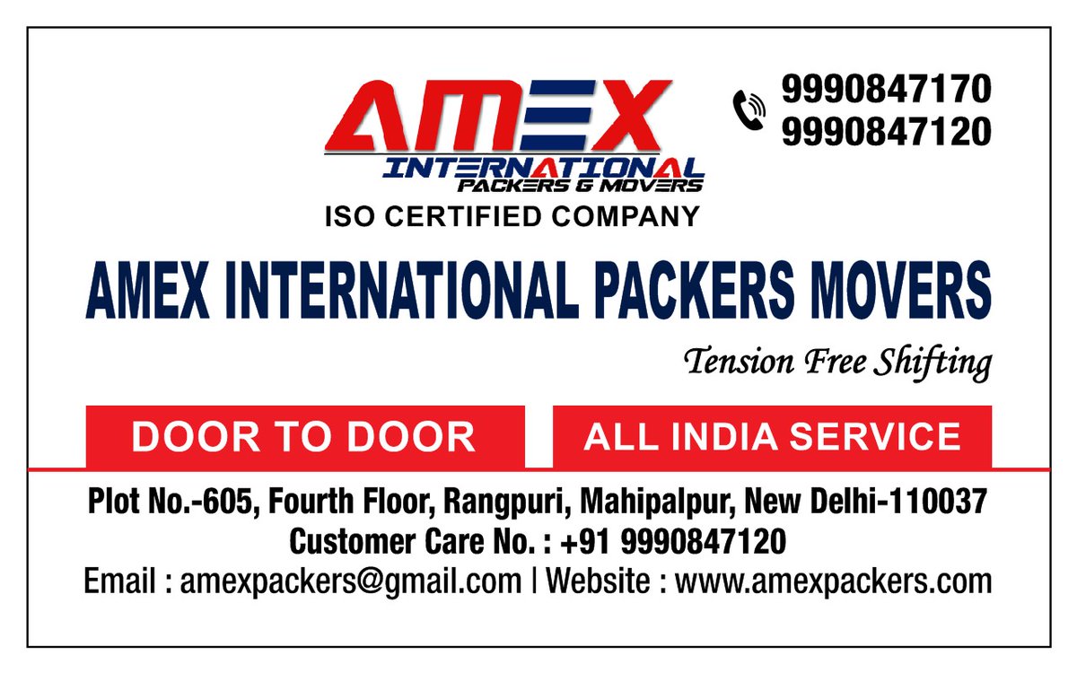 Shift your goods with safe and timely at destination
#packers #movers #logistics 
amexpackers.com