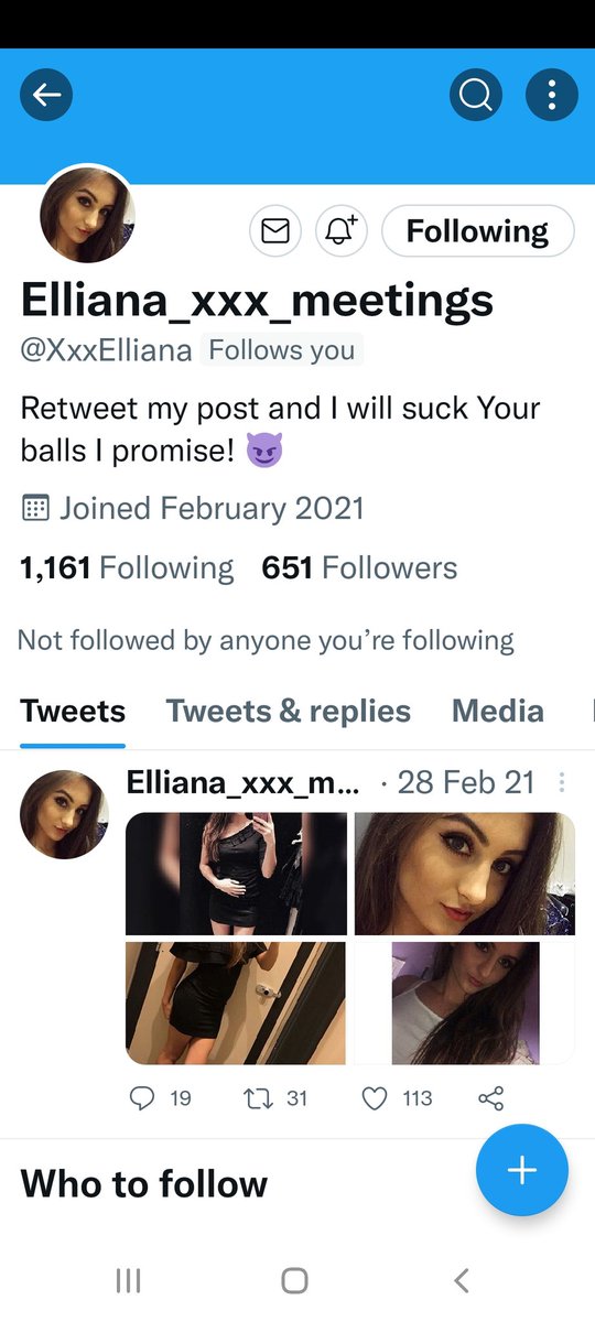 SlaveTomThumb's tweet photo. Does anyone believe @XxxElliana will honour her tempting promise!? Will report back on any #ballsuck action coming my way! 😄 #sucksack #ballbusing #nutting #nutinmouth #mistress #scrotum #kissme https://t.co/q5zgAtsrYf