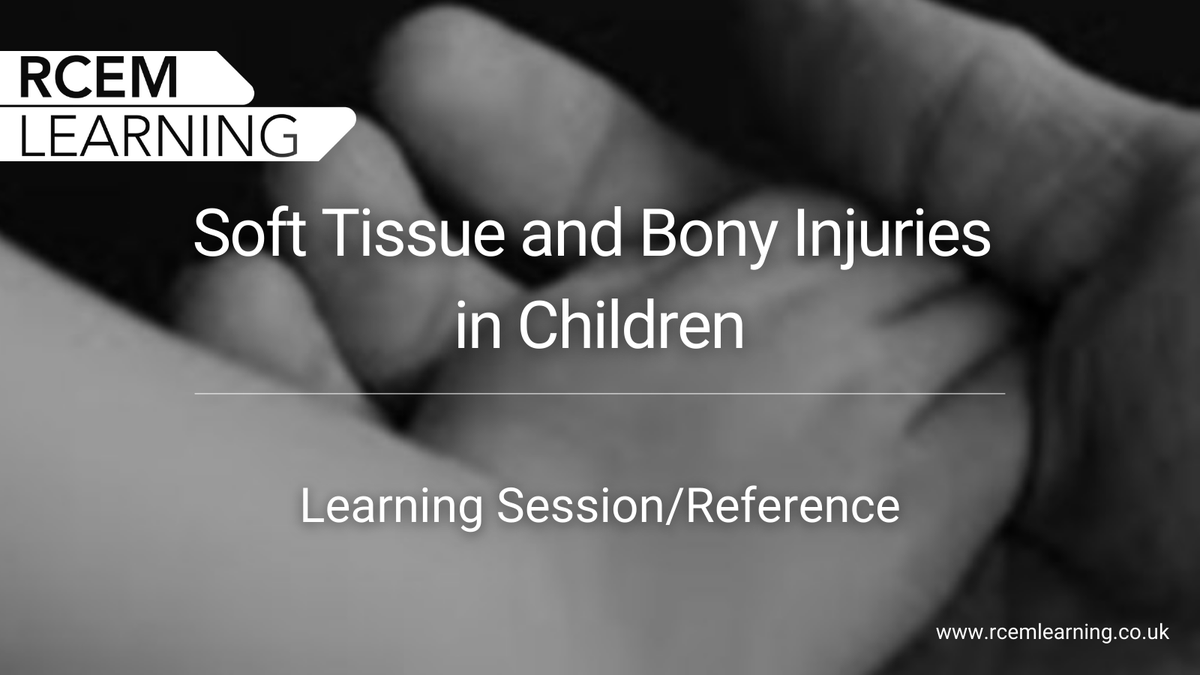 RCEMLearning's tweet photo. Paediatric injuries can be very different from those sustained in adults in many respects. Today's session outlines the general principles of treating paediatric injuries.

LS🔒Members➡️ https://t.co/RB7tsImkIT
Ref🆓#FOAMed👉 https://t.co/IAGrAoVzJ7 https://t.co/UdRpr1GZHC