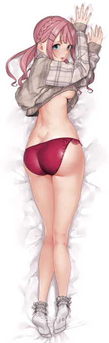 ニット着てる邇留亀ちゃんの抱き枕カバーできました! 