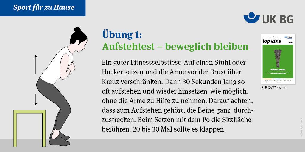 dguv_iag's tweet photo. Mieses Wetter oder volle Fitnessstudios sind keine Ausrede auf Sport zu verzichten: Effektives Training zuhause ist möglich, auch ohne Geräte. Wir starten unsere Serie mit der ersten Übung zum beweglich bleiben. Weitere Tipps: 👉 https://t.co/A4bHsytCSi
#AktivePause @DGUV https://t.co/NO7Fp5Pvsh