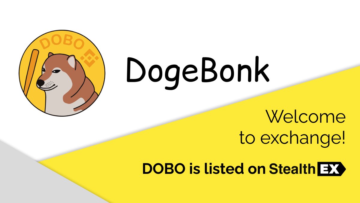 👏 THE FIRST LISTING OF 2022 👏 @dogebonk_token is officially the first #cryptocurrency ever sent to space (#SorryElon) 🚀 There is no need to wander the vastness of cosmos to get #DOBO: swap it with 400+ other coins on our non-alien exchange 👽 stealthex.io/?to=dobo