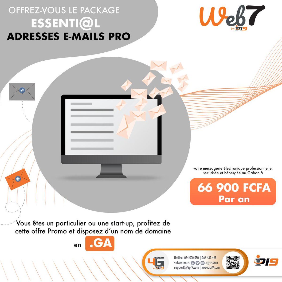 Pour cette nouvelle année, offrez-vous des adresses email professionnelles et sécurisées Made in Gabon.
En ce moment à Moitié Prix chez Web7 !!!
Plus d'infos sur myweb7.ga 
Hotline: 074 500 550 / 074 364 725
#Web7 #SiteWeb #VisibilitéWeb
#ToutEnUn #iPi9 #Noel #iPi9