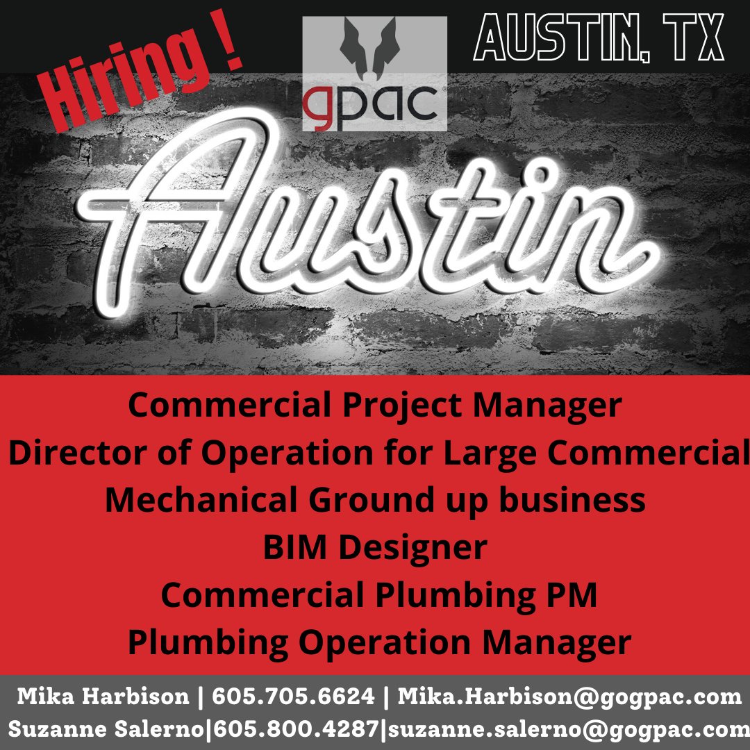 #hvac #mikawithgpac #gpac #HVACTech #hvaccareer #mechanical #mechanicaljobs #HVACjobs #Apply #sendyourresume #lookingforajob #workhard #growing #Estimator #projectManager #positions #Pmjobs #loveyourjob #career #applynow #wontlastlong #growth #Austin