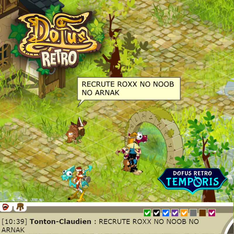 DOFUSfr's tweet photo. Recrute Roxx pour Temporis Rétro, le 2 février, no noob.
