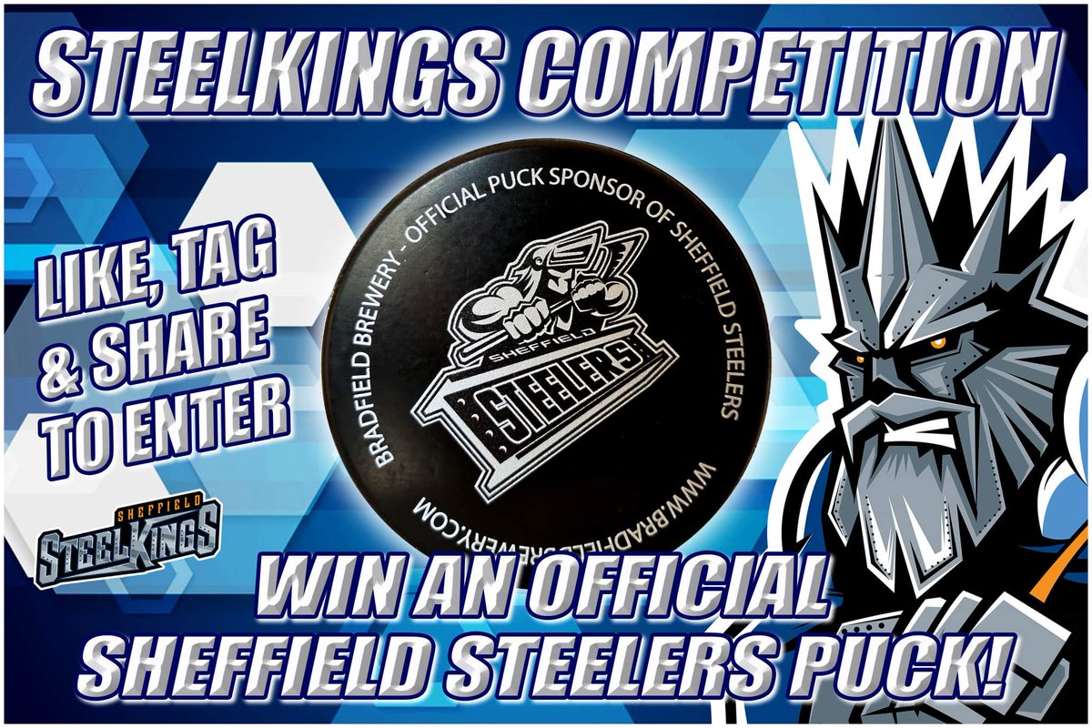 SteelkingsPIH's tweet photo. 📢 FACEBOOK COMPETITION 📢

How would you like to win an official, game used, #SheffieldSteelers puck?

Head over to our Facebook page for your chance to win.

Good luck!

#HailToTheKings 👑 
#ParaIceHockey #IceHockey #HockeyFamily #SheffieldIsSuper #SteelersHockey https://t.co/LmFV8D1Sps