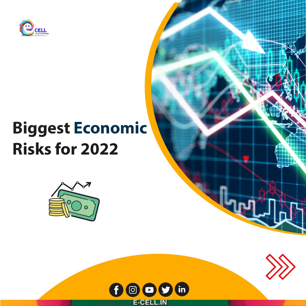 KietEcell's tweet photo. Economists have struggled to see ahead in the pandemic. They’re upbeat about next year but could easily get blindsided again.
So here are some of the Biggest Economic Risks for 2022. 🤔
#risks #economy #ecellkiet #entrepreneurship #ecell #kietghaziabad #ghaziabad https://t.co/dRZwLiOaNY