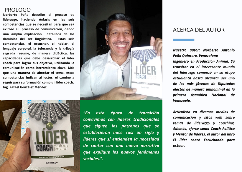 Norberto_PenaQ1's tweet photo. El Líder Coach Escuchando para actuar es una nueva narrtiva sobre el liderazgo #LunesDeGanarSeguidores #lider #Coachingbook #lidercoach Garrido https://t.co/bkZegWcxry