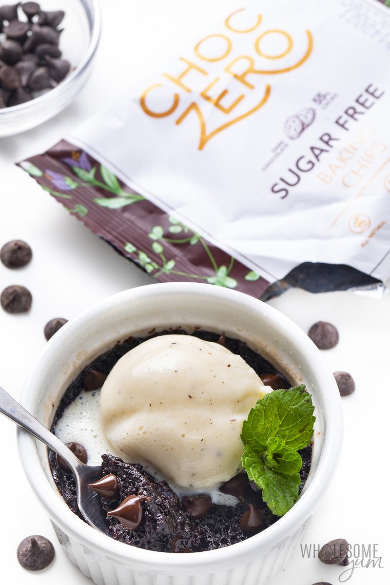 This keto mug brownie is ready in just 3 minutes and is so chocolaty because it uses <a href="/CHOCZERO/">ChocZero</a> chocolate chips. 😍Get the full recipe here: wholesomeyum.com/keto-mug-brown…