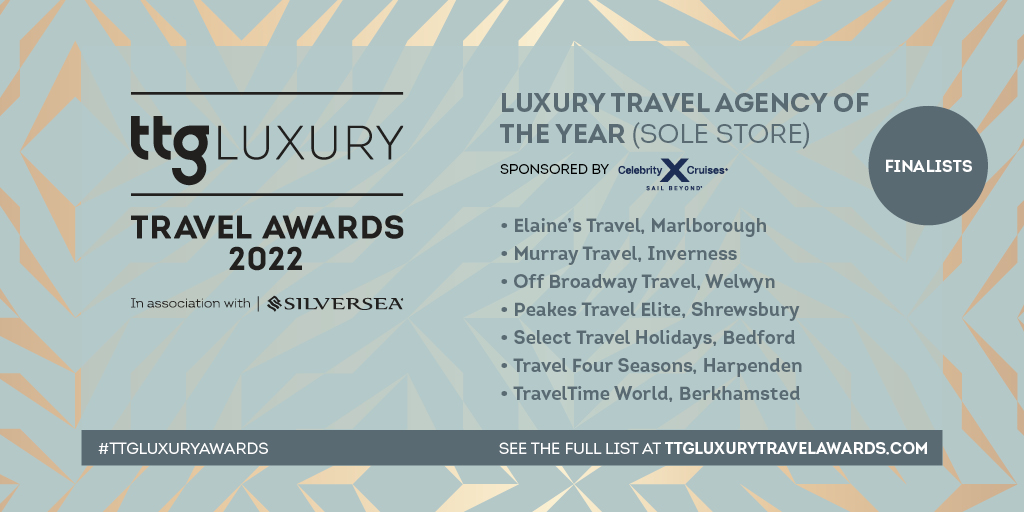 TTGMedia's tweet photo. 2/2 🍾 This year’s Luxury Travel Agency of the Year, sponsored by @CelebrityUK, finalists have been revealed! Congratulations to…

@PeakesTravel, Shrewsbury
@Select_TH, Bedford
Travel Four Seasons, Harpenden
@TravelTimeWorld, Berkhamsted

#TTGLuxuryAwards https://t.co/dXNDrCVTY2