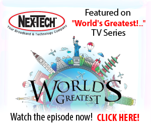 Nex-Tech (@nex_tech) on Twitter photo Nex-Tech to be featured on the "World's Greatest!..." TV series - read more ๐ bit.ly/3G1nH3P
<a href="/NTCAconnect/">NTCA-The Rural Broadband Association</a> <a href="/WTAdvocates/">WTA - Advocates for Rural Broadband</a> <a href="/KansasFiberNet/">Kansas Fiber Network</a> @jerrymoran <a href="/RogerMarshallMD/">Dr. Roger Marshall</a> <a href="/RepMann/">Tracey Mann</a> <a href="/JakeLaTurner/">Jake LaTurner</a> <a href="/RepDavids/">Rep. Sharice Davids</a> <a href="/RepRonEstes/">Rep. Ron Estes</a> <a href="/GovLauraKelly/">Governor Laura Kelly</a> @barbwasinger <a href="/kenrahjes/">Ken Rahjes</a> @rickbillinger Nex-Tech to be featured on the "World's Greatest!..." TV series - read more ๐ bit.ly/3G1nH3P
<a href="/NTCAconnect/">NTCA-The Rural Broadband Association</a> <a href="/WTAdvocates/">WTA - Advocates for Rural Broadband</a> <a href="/KansasFiberNet/">Kansas Fiber Network</a> @jerrymoran <a href="/RogerMarshallMD/">Dr. Roger Marshall</a> <a href="/RepMann/">Tracey Mann</a> <a href="/JakeLaTurner/">Jake LaTurner</a> <a href="/RepDavids/">Rep. Sharice Davids</a> <a href="/RepRonEstes/">Rep. Ron Estes</a> <a href="/GovLauraKelly/">Governor Laura Kelly</a> @barbwasinger <a href="/kenrahjes/">Ken Rahjes</a> @rickbillinger